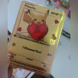 Pokémon I CHOOSE YOU! Pikachu Gold Metal Card
